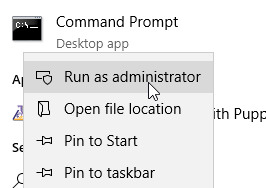 Run As Administrator